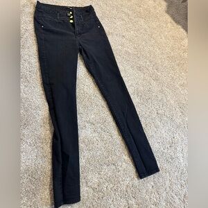 Refuge Black Denim with Gold Buttons